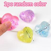 Love Heart Maltose Aurora Fidget Squishes Slow Rising Stress Relief Ball Aurora Glitter Squishy Toy Anti Stress Sensory Toy pink