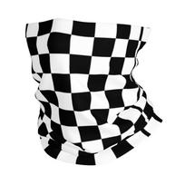 Geometrinis languotas raštas Bandana Kaklo šildytuvas Moterims Vyrams Žiemai Žygiai Stovyklavimas Vamzdelio formos šalikas Gaiteris Motociklo Veido apsauga white
