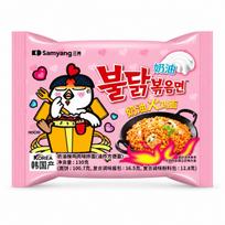 Samyang Cream Cheese Spicy Chicken Flavor Buldak makaronai kepti keptuvėje #Cream Flavor* 1bag black
