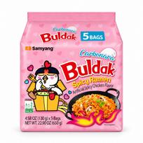 Samyang Cream Cheese Spicy Chicken Flavor Buldak makaronai kepti keptuvėje #Cream Flavor*4bag
