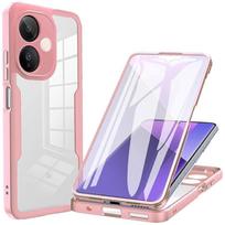 Viso kūno apsaugos smūgiams atsparus dėklas, skirtas Vivo V60 Lite 5G 4G, apsauginis dangtelis, ekrano apsauga Fundas Coque vivo V60 Lite 5G rožinė