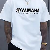 Yamaha Motociklų Marškinėliai NAUJAS Unisex Medvilninis T-shirt Vyriškas Mados Gatvės Sportinis Trumpomis Rankovėmis Moteriškas Aukštos Kokybės Apvalus Kaklas Viršutinė Dalis M white