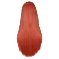 Kaprizingas W Ilgas Tiesus Cosplay Perukas Moterims Kostiumų Vakarėliui Juodas Raudonas Ombre Baltas Karščiui Atsparus Sintetinių Plaukų Perukas 26inches brown