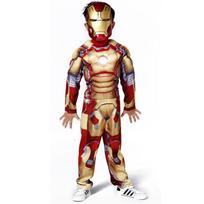 Nuostabus Helovino vaikiškas kostiumas Superherojus Betmenas Supermenas Cosplay kostiumas berniukams ir mergaitėms #4 Gold Iron Man（2pcs）,M(120-130cm) brown