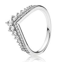Originalus 925 sterlingo sidabro klasikinis ramunėlių žiedo formos žiedas su princesės „Wishbone“ formos žiedu moterims, skirtas mados papuošalams 7 white