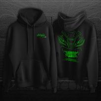 Kawasaki Ninja ZX-10R 2004-2024  - Motorcycle Hoodie for Sportbike Riders M black