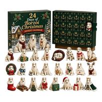 -Piece Christmas 2D Acrylic Pendant Calendar Set for Holiday Countdown One Size beige