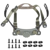 High-Cut Helmet Suspension Fixing System, Compatible with FAST SF High Cut Tactical Helmet for Wargame Gray