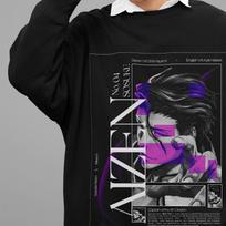 Bleach Anime Sweatshirt Aizen Sweater Ichigo Bankai Zaraki Manga Graphic Pull S black