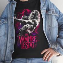 Vampire Lestat T-Shirt, Retro Band Horror Unisex Tee, Gothic Vampire Shirt XL gray