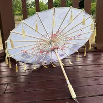 70cm Klasikinis Aliejumi impregnuoto popieriaus skėtis Kiniško stiliaus senovinis šokių skėtis Hanfu fotografijos rekvizitas Style 14