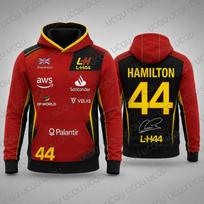 2026 Naujas Hamilton 44 Lenktyninis gobtuvas Motorsport Megztinis su gobtuvu Vyrams Moterims Laisvalaikio Gerbėjo Dovana XXL red
