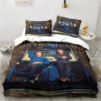 Supernatural Logo Bedding Set Duvet Cover Bed Set Quilt Cover Pillowcase Comforter king Queen Size Boys Adult Bedding Set 70x133cm 2pcs brown