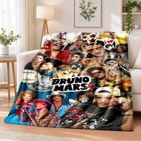 Bruno Mars Flannel Throw Blanket Soft Warm Cozy For Sofa Bed Indoor Home Bedroom Use 130cmx150cm