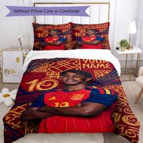 Lamin Yamal Customize With Your Name Bedding Set Breathable Duvet Cover With Pillowcases Decorative Bed Linen For Bedroom Home Decoration Birthday Gif 180cmx210cm