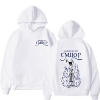 Rapper Milo J La Vida Era Mas Corta Album Tour 2026 Print Hoodie Men Women Hip-hop Sweatshirts Oversized Casual Fashion Pullover L white