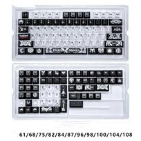 Full Transparent Transparent Keycaps Set Crystal Clear PBT Mechanical Keyboard Keycaps Ice Transparent gray