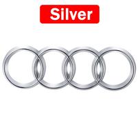 3D ABS Auto Front Grille Rear Trunk Auto Emblem Decoration Accessories For AUDI A1 A3 A4 A5 A7 A4L A6L A7L Q3 Q5 S3 RS5 Supercar Rear 230mm sidabras