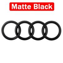 3D ABS Auto Front Grille Rear Trunk Auto Emblem Decoration Accessories For AUDI A1 A3 A4 A5 A7 A4L A6L A7L Q3 Q5 S3 RS5 Supercar Rear 230mm matinė juoda spalva