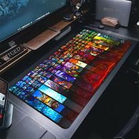 DOTA didelis žaidimų pelės kilimėlis minkštas audinys vandeniui atsparus stalo kilimėlis neslystantis guminis pagrindas apmestas kraštas žaidimų klaviatūros kilimėlis 40x80x0.2cm
