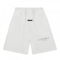 ESSENTIALS Men Women Casual Set Short Sleeve T-Shirt Shorts Streetwear Outfit L white