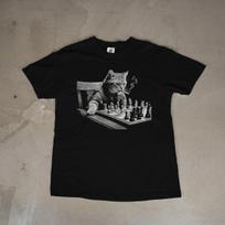 Chess Cat Shirt, Smoking Cat Playing Chess T-Shirt 120 gray