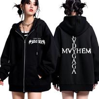 Lady Gaga Mayhem New Album Zipper Hoodies Men Women Fashion Hip Hop Zip Ip Sweatshirt Oversized Fleece Y2k Jackets Streetwear M juoda