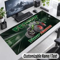 Custom Name Text Mouse Pad Fendt Personalized Desk Pad For Work And Gaming 30cmx60cm gray