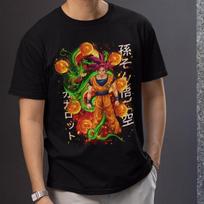 Goku Super Saiyan God Red Hair T-Shirt | Dragon Ball Anime Graphic 100 black