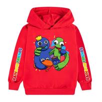 Kids Cartoon Rainbow Friends Hoodie Long Sleeve Hooded Sweatshirt Casual Tops for Boys Girls 150 plytų raudona spalva