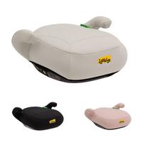 I-Size Booster Car Seat, E4 R129, 125-150cm, 6-12 Years, Lightweight, Compact, Portable (Grey) smėlis
