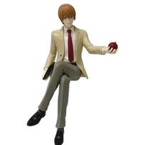 Anime Deathed Noted Yagami Light Ryuk Noodle Stopper Figure Sitting Posture Pvc Figurine Desktop Ornament Collectible Model Toy beige