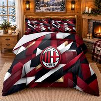 Printed 3Pcs Bedding Set AC Milan Pattern Bed Sheet Pillowcase For Bedroom Decor 140cmx210cm