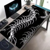 White Centipede Gaming Mouse Pad Anime Black Non-slip Stitched Edge Large XXL Desk Mat Keyboard Carpet for Gamer Laptop Desktop 600x300x2mm gray