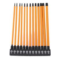 13pcs Magnetic Head Screwdriver Bit Set S2 Alloy Steel 6-Point Star Impact Driver Bit Set 1/4 Inch Hex Shank CNC Machined Tips