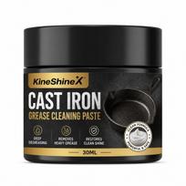 30ml Cast Iron Grease Cleaning Paste, Breaks Down Oil and Lifts Stubborn Residue, Restores Clean Shine for Cast Iron Cookware 1pc black