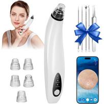 Blackhead Remover Electric Blackhead Vacuum Suction, Rechargeable Whitehead Remover Tool Kite Cleanser with 3 Suction Modes Heads Pore Vacuum balta