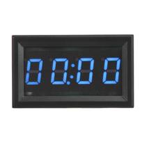 YB27T LED Electronic Digital Luminous Car Watch Clock Accessory Decoration mėlyna