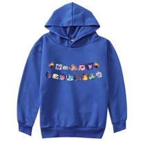 Game Blox Fruits Costume Kids Cartoon Clothes Toddler Girls Hooded Sweatshirts Children Pullover Coats Baby Boys Casual Outwear 140 blue