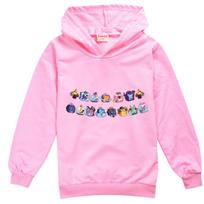 Game Blox Fruits Costume Kids Cartoon Clothes Toddler Girls Hooded Sweatshirts Children Pullover Coats Baby Boys Casual Outwear 110 pink