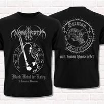 Nargaroth TShirt Black Metal Ist Krieg  Black Metal Metalheads Style Summer Cotton Unisexs Women Top Tee Streetwear Casual Yk XL gray