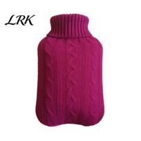 Explosion Proof Warm Water Pouch 2000ML Hot Bottle with Knit Cover, Leakproof Rubber Bag Thermal for Pain Relief, Winter Neck, Shoulder Back Menstrual A rožinė raudona spalva