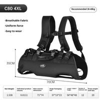 Wakytu Large Dog Rescue Harness Hand-Held Horizontal 1680D Wear-Resistant Breathable Water-Proof Pet Bag for Dogs Black  4XL