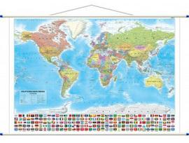 World. Physical and Political Map. Double-Sided Desk Mat. Expressmap