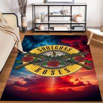 Guns N' Roses Rock band Carpets and Rug 3D Printing Carpet Floor Mat Living Room Bedroom Large Area Soft Carpet-JM004 40x60cm( 15x23in ) black