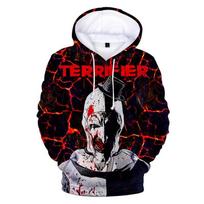 Horror Movie Terrifier 3D Print Hoodies Men Women Casual Streetwear Fashion Hoodie Sweatshirts Pullovers Tracksuits Man Clothing XXXL black