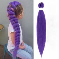 26 colių kostiumo perukas Kpop Rumi ilgas violetinis pintas pasipuošimo aksesuaras Pasidaryk pats arklio uodegos pynė Atsparus karščiui sintetinis perukas purple