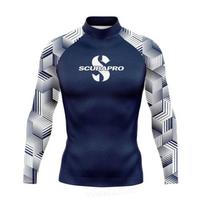 UPF 50 Long Sleeve Rash Guard Diving Surfing Swimming UV Protection Quick Dry Neoprene-Free Wetsuit Top 5XL