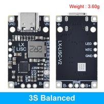 Type-C USB 2/3S BMS 15W 8.4V 12.6V 1.5A Lithium Battery Charging Boost Module With Balanced Support Fast Charge With Indicator 1PCS
