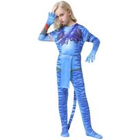Halloween avatar new cosplay tights adult cosplay costume children's onesie girls 140 blue